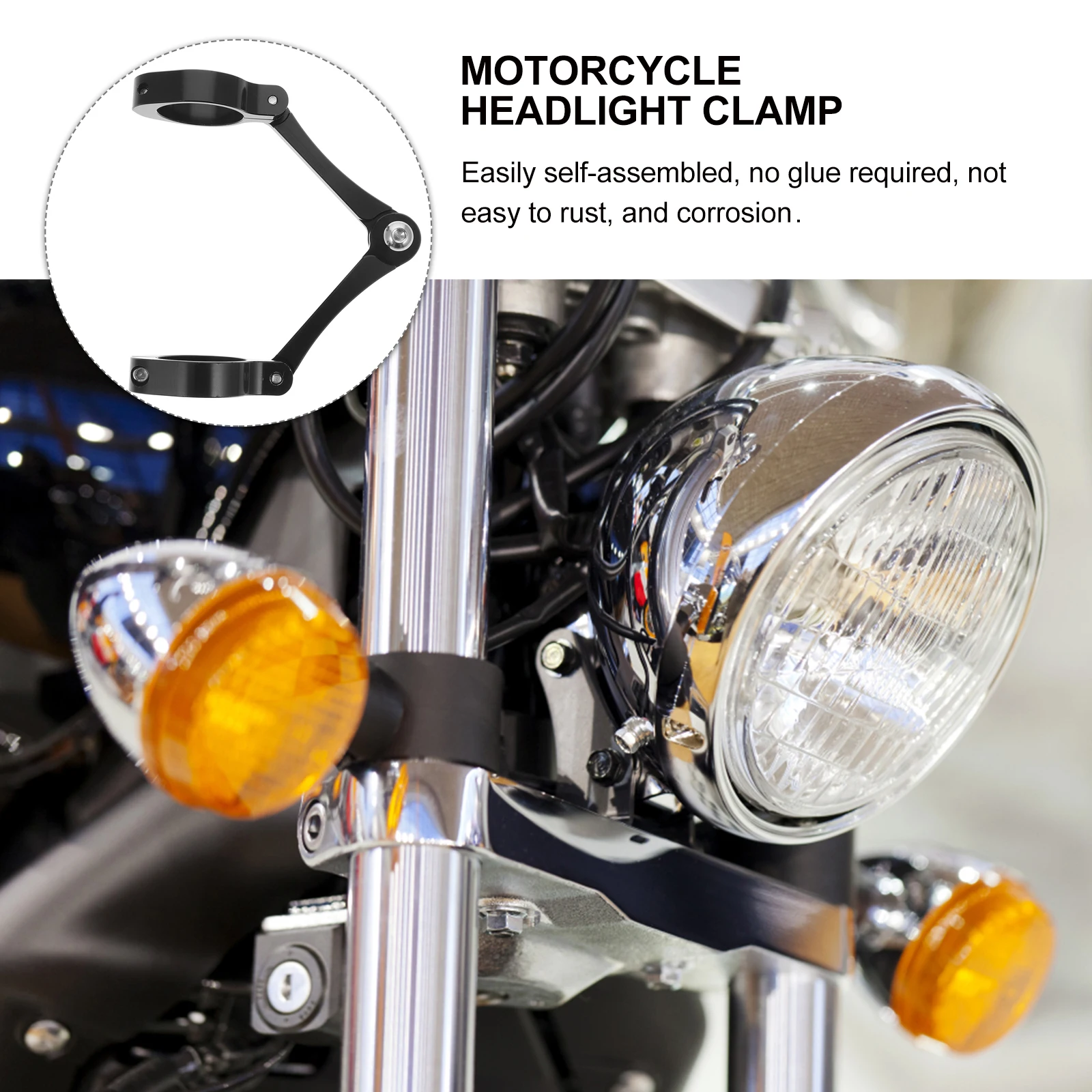 

CNC Aluminum Motorcycle Headlight Bracket Durable Corrosion Resistant Self Assembled Stable Installation Versatile Colors
