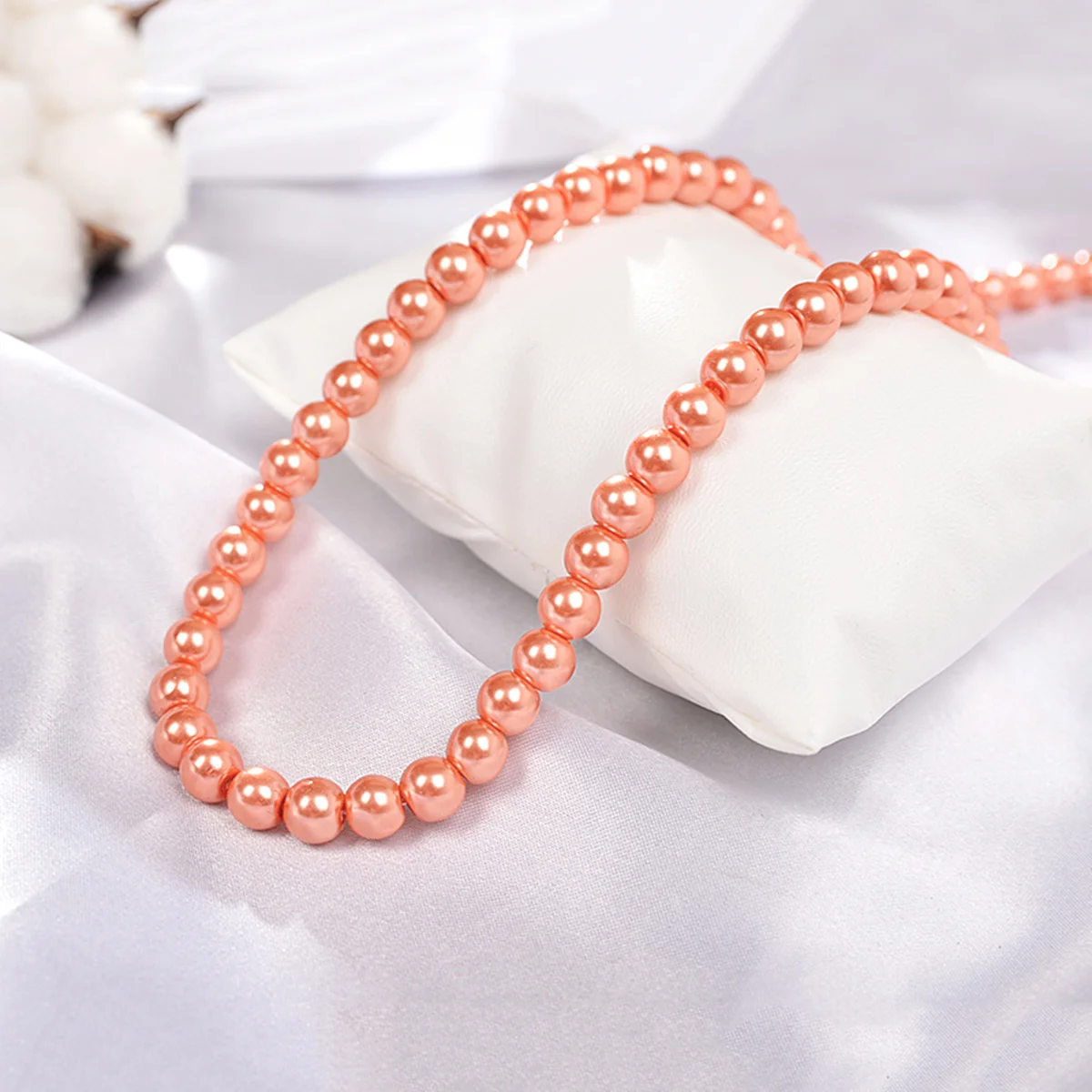 

Glass Pearl Loose Beads 6Mm Pink DIY Jewelry Beading Crafts Accessories for Bracelets Necklaces Handmade Decoration