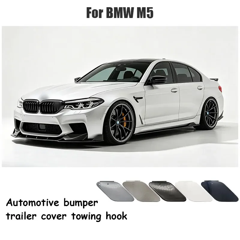 For BMW F90 LCI M5 2021-2023 Car Front Bumper Tow Hook Cover Cap Black White Replacement Accessory