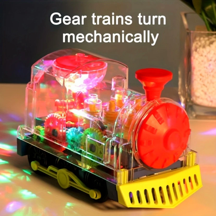 Children\'s Electric Train Toy with Music and Lighting, Automatic Steering for All-round Walking, Suitable for Boys and Girls Puz