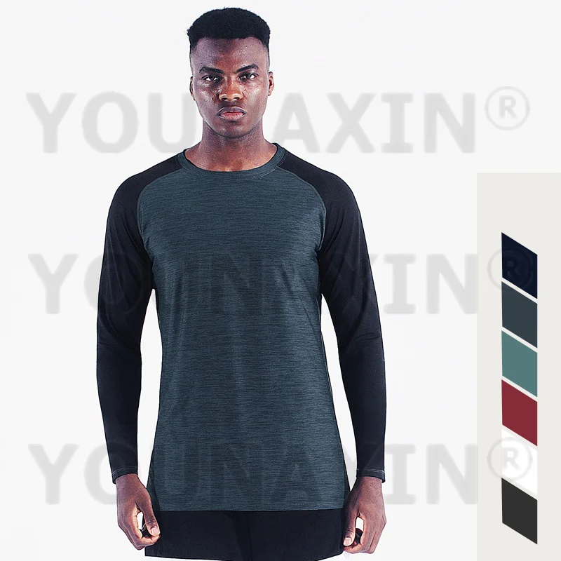 Men's Basketball Sportswear Running Yoga Fitness Long Sleeves T-shirt Quick-drying Cycling Training Top M L XL 2XL 3XL 4XL