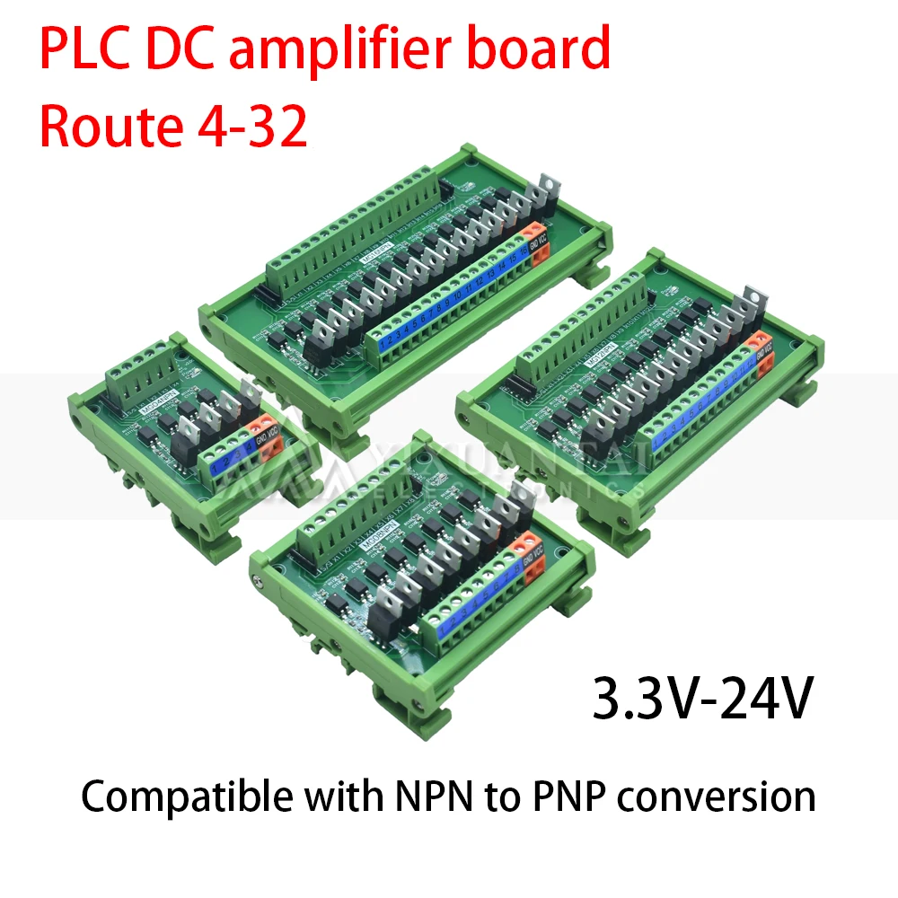 PLC output amplifier board, microcontroller IO card, DC signal transistor, solid-state relay board, NPN to PNP conversion