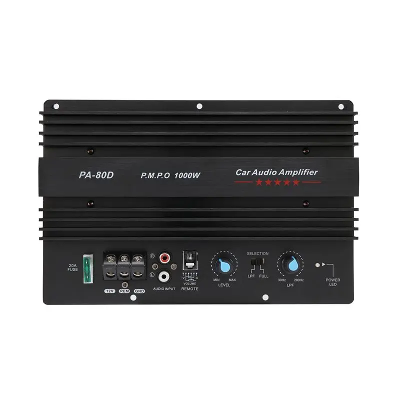 

AB59-12V 1000W Car Audio High Power Amplifier Amp Board Powerful Subwoofer Bass Amp PA-80D