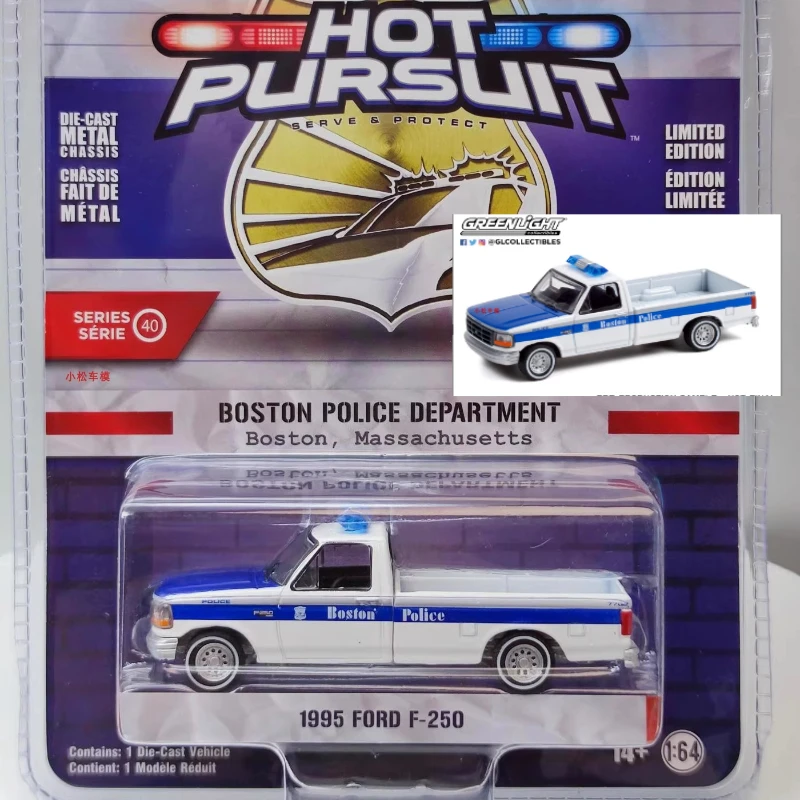 

GreenLight 1:64 1995 Ford F-250 — отдел полиции Бостона, коллекция Массачусетс, игрушки, маленькие подарки, модель, настенные подвески