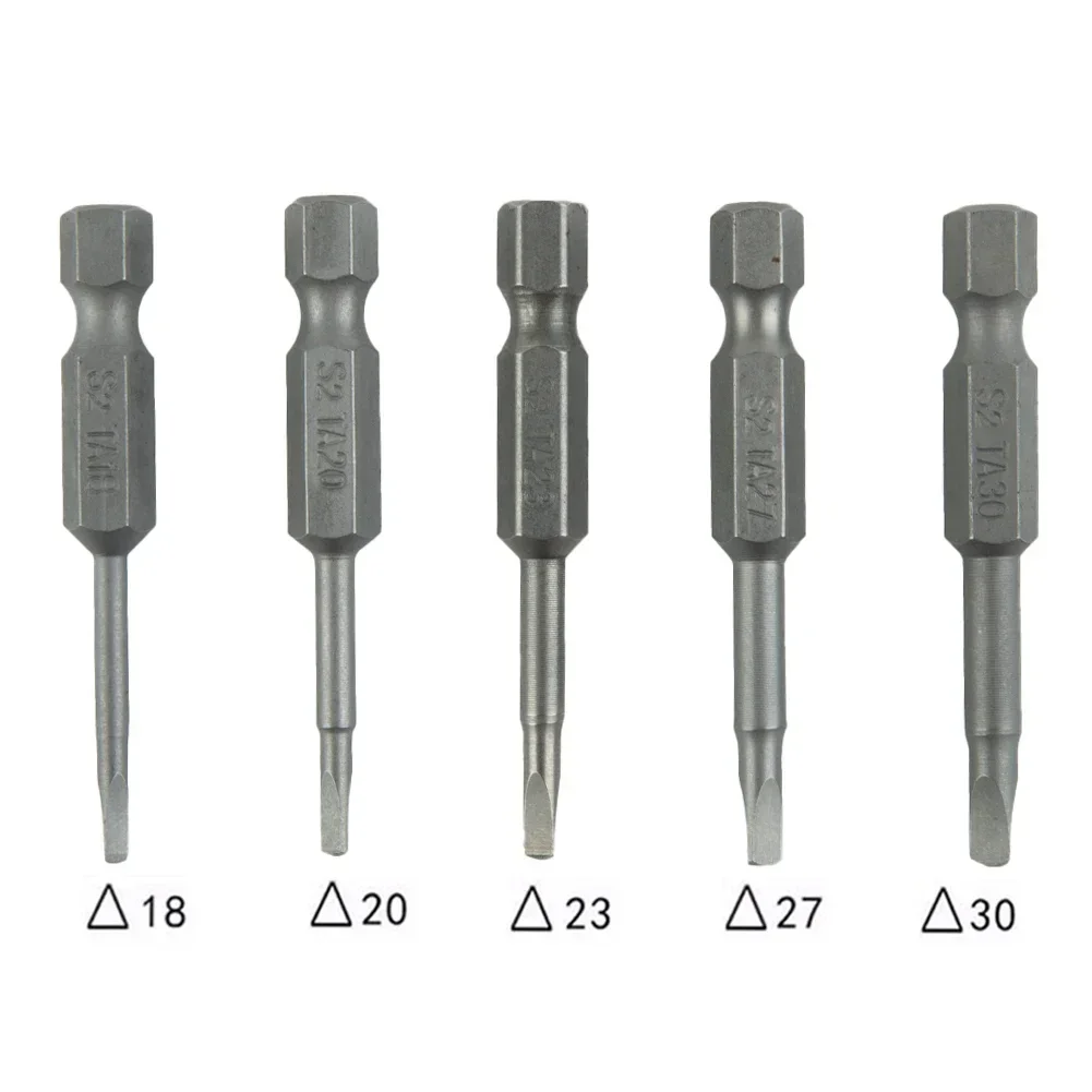 5 Pcs Magnetic Screwdriver Bits Triangle Head 1/4\'\' Hex Shank TA1.8  TA2.0 TA2.3 TA2.7 TA3.0 Bit For Electric Screwdriver Tool