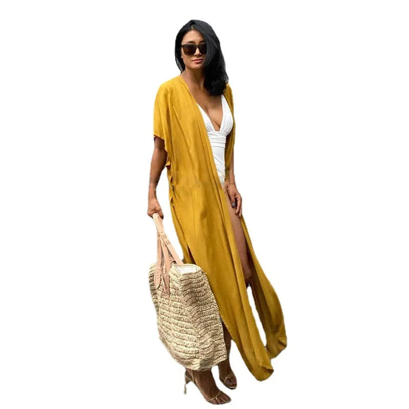 ملابس صيفية للسيدات بحزام من البيكيني المتين ، ملابس شاطئ كيمونو ، ملابس الشاطئ ، ملابس السباحة ، ملابس السباحة ، ملابس التستر