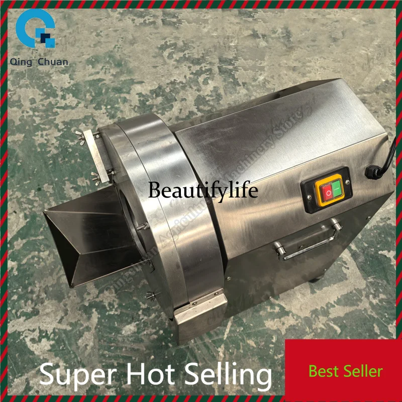 K182Multi-functional Ginger Shredding Machine 100-200㎏/h Commercial Spot Garlic Shredded Bamboo Shoots Ginger Shredding Machine