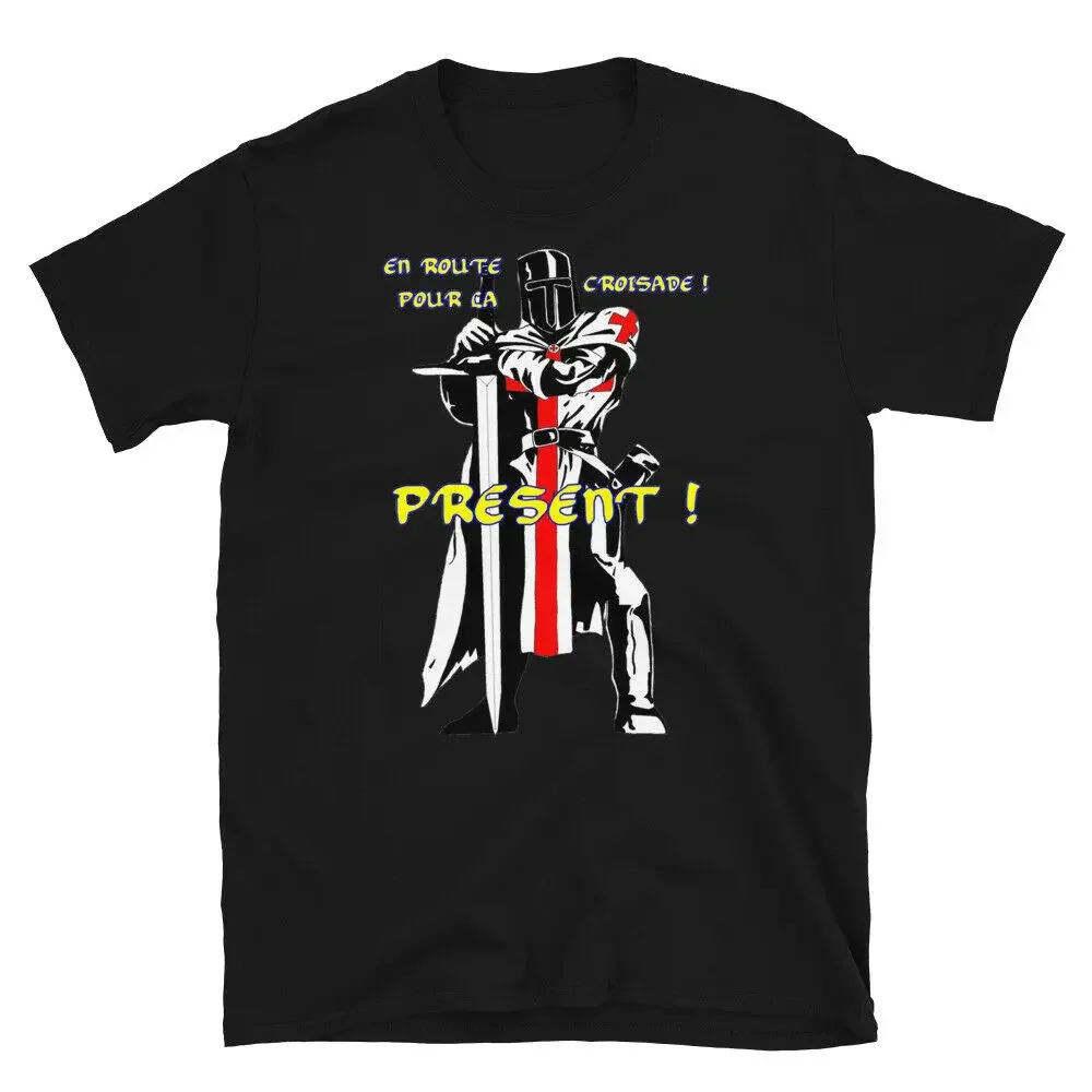 Templar knight templar-en route to the crusade-present!  Premium Cotton Short Sleeve O-Neck Mens T Shirt