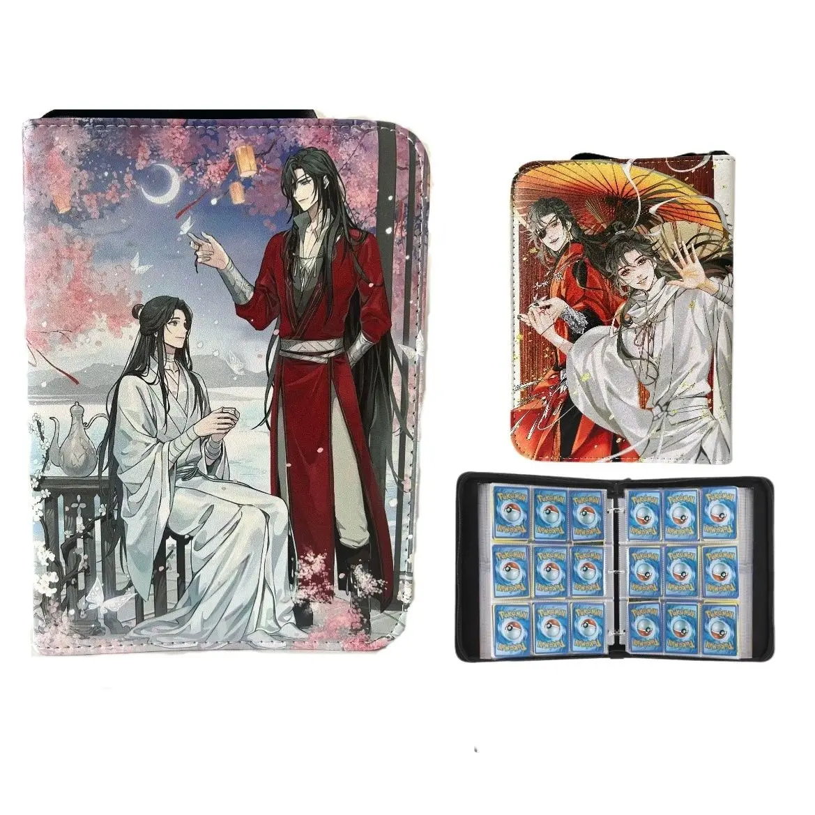 400/900pcs Mo Dao Zu Shi Card Album Book Folder 4/9 Card Slots Collections Zipper Double Pocket Zipper Card Binder Holder