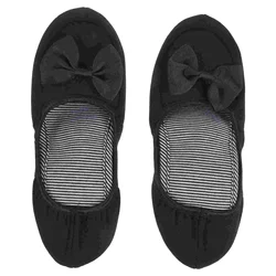 245cm Black Folding Slippers Flat Roll Slipper Shoes Portable Travel Indoor Slipper Bottom Silent Walking Slippers with Storage