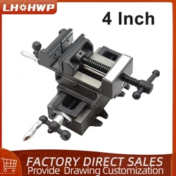 4 Inch Genuine Cross Vise Precision Heavy Duty Mobile Bench Vise Cross Vise for Drilling And Milling Machine Factory Direct Sale