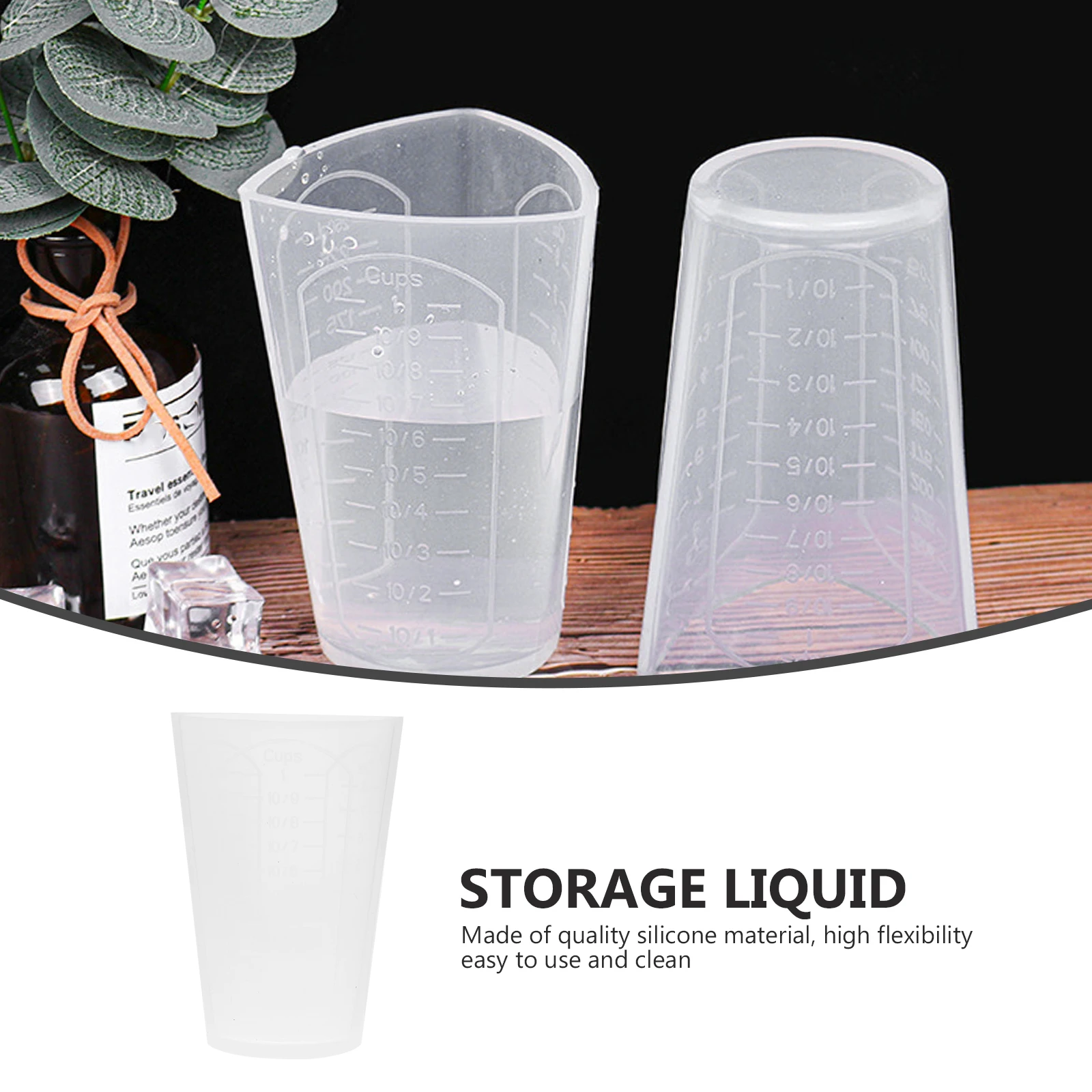 

Silicone Measuring Cup Triangle Graduated Cup Reusable For Diy Epoxy Resin Jewelry Making Tool Flexible Durable Lightweight
