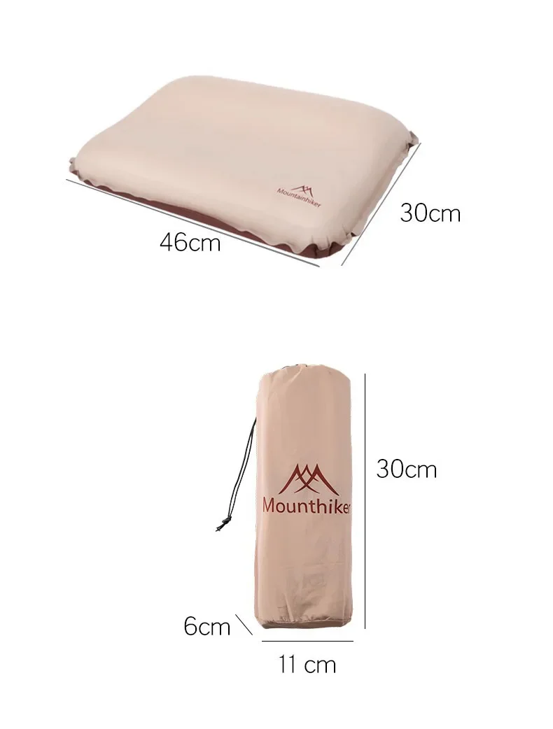 MOUNTAINHIKER Campingkissen, tragbares, selbstaufblasendes Schlafkissen, ultraleichtes, kompaktes Schwammkissen, Outdoor-Reise-Nackenkissen – Detail 4
