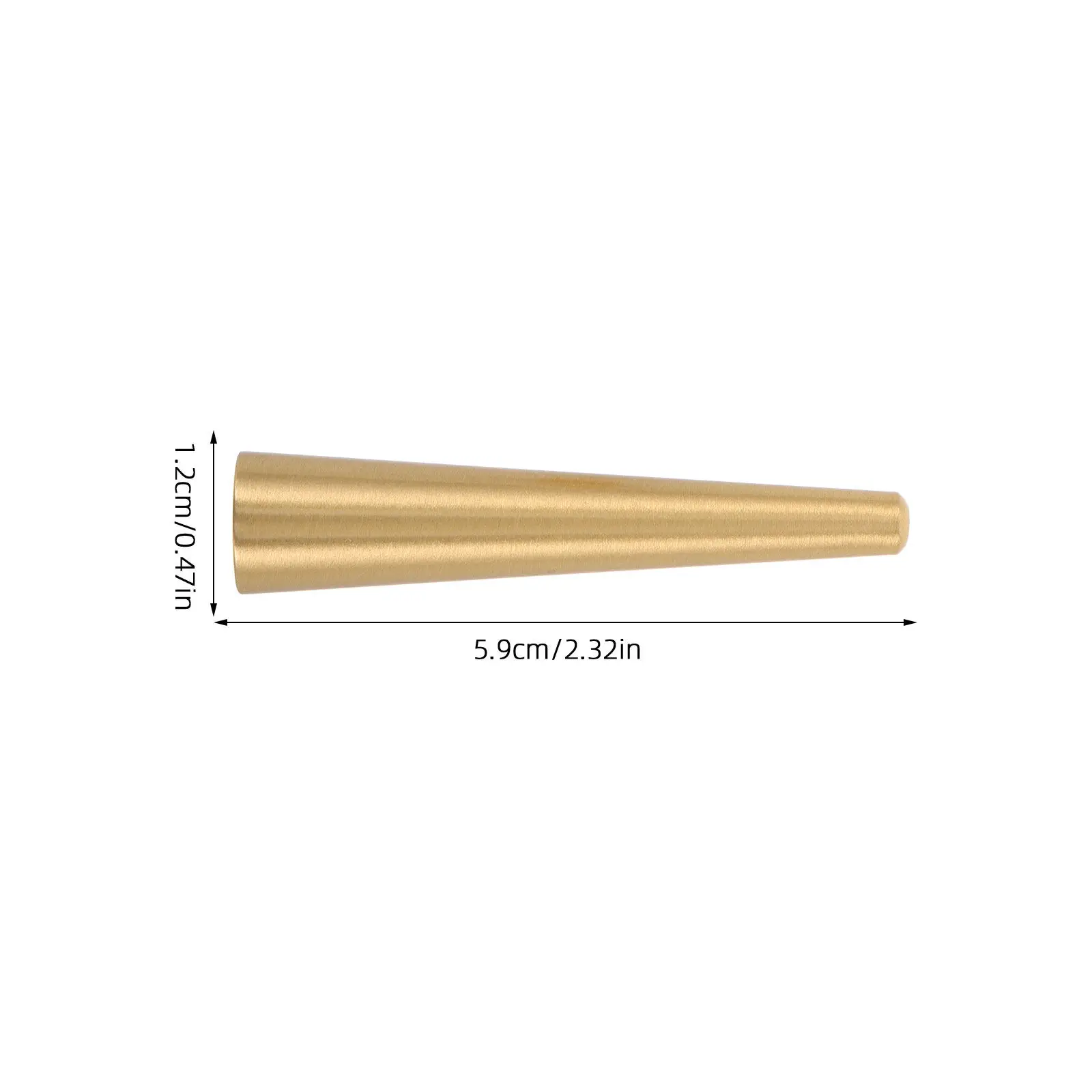 4Pcs Brass Feet Display Riser Cone-Shaped 2.32x0.47in Jewelry Box Wood Tray Cutting Board Stable Furniture Replacement Feet