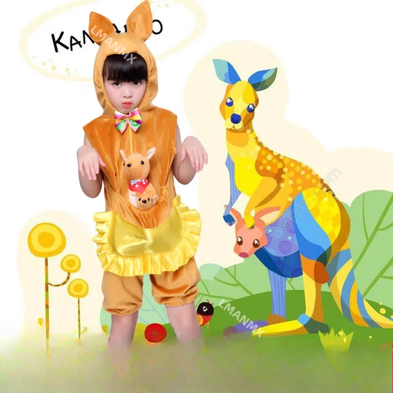 Children's performance costume cartoon animal shaped kangaroo performance costume