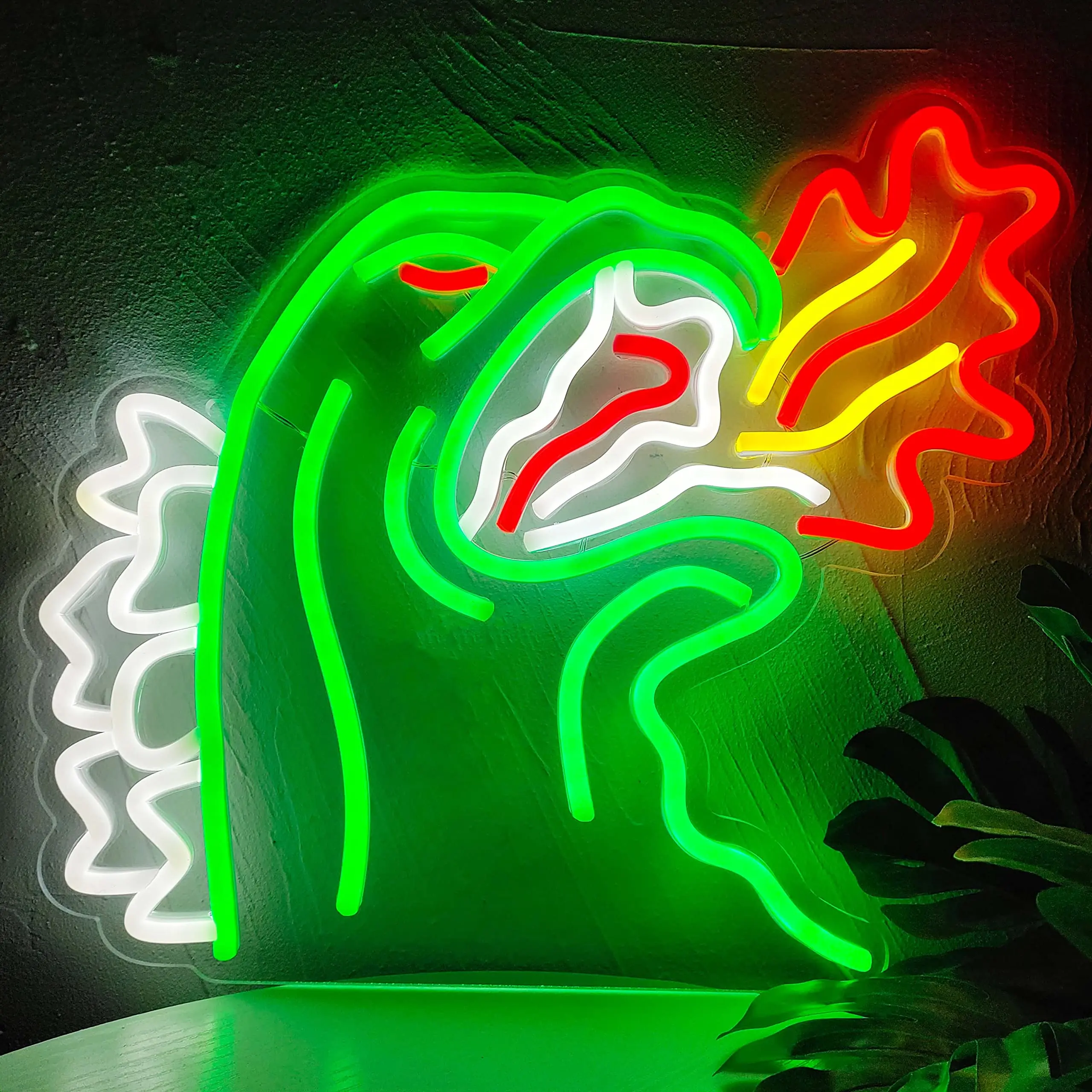 rei do monstro dimmable led neon light sign decoracao da parede luzes da sala de jogos dinossauro neon light presente para meninos 01