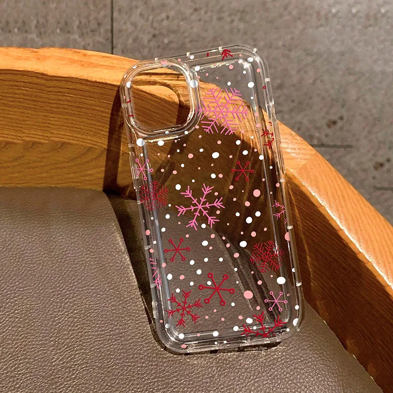 Christmas Pattern Print Clear Case For Samsung Galaxy A55 5G A54 A53 A52 A35 A34 A33 A15 S24 S23 Ultra S22 Plus S21 S20 FE Cover - náhled 4