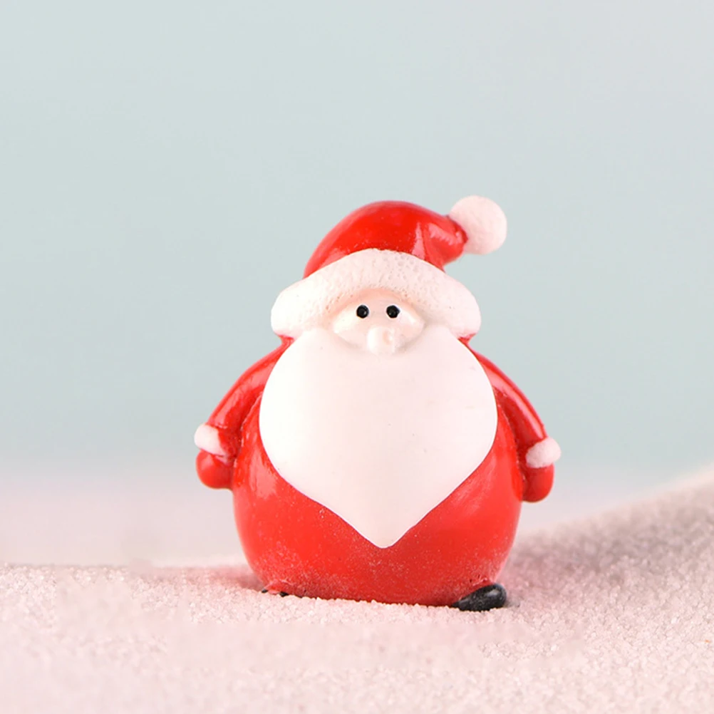 

10Pcs Christmas Resin Ornaments Miniatures Decorative Craft Holiday Decoration Christmas Ornaments