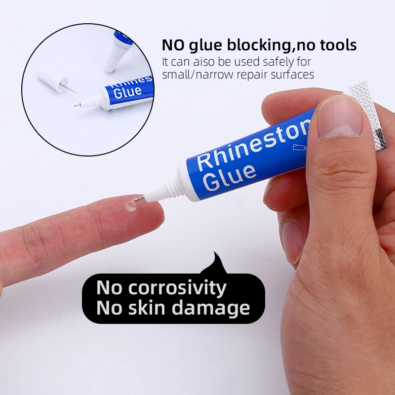 QIAO New Rhinestone Glue 10mL Multi-purpose B7000 for Jewelry,Bead,Rhinestones,Fabric DIY High Viscosity Adhesive Glues