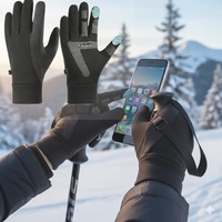 Winter Gloves for Men Windproof Waterproof Anti Slip Fleece Lined Touchscreen Gloves for Outdoor Cycling Hiking and Cold Weather