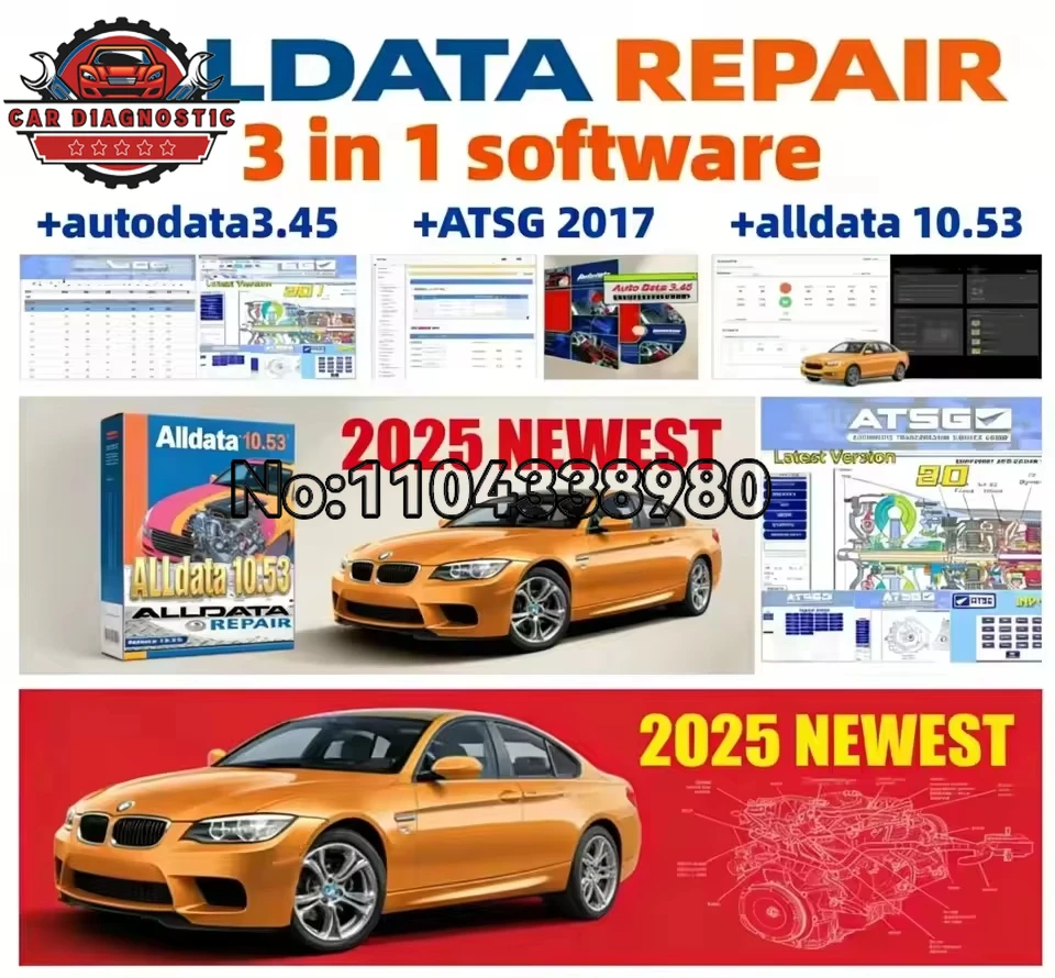 2026 hot Newest Automotive Auto Repair Software version Autodata 3.45 and atsg 2017 and ALLDATA 10.53