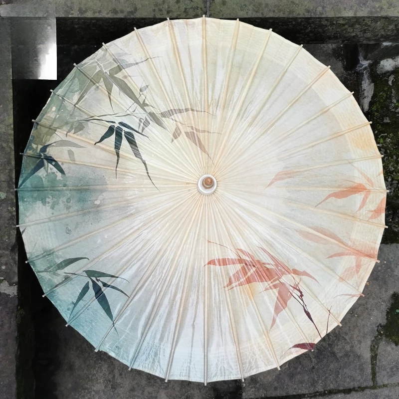 

Oil-paper umbrella rainproof sunshade Hanfu photography props full of weather and rain handmade tung oil paper umbrella bamboo