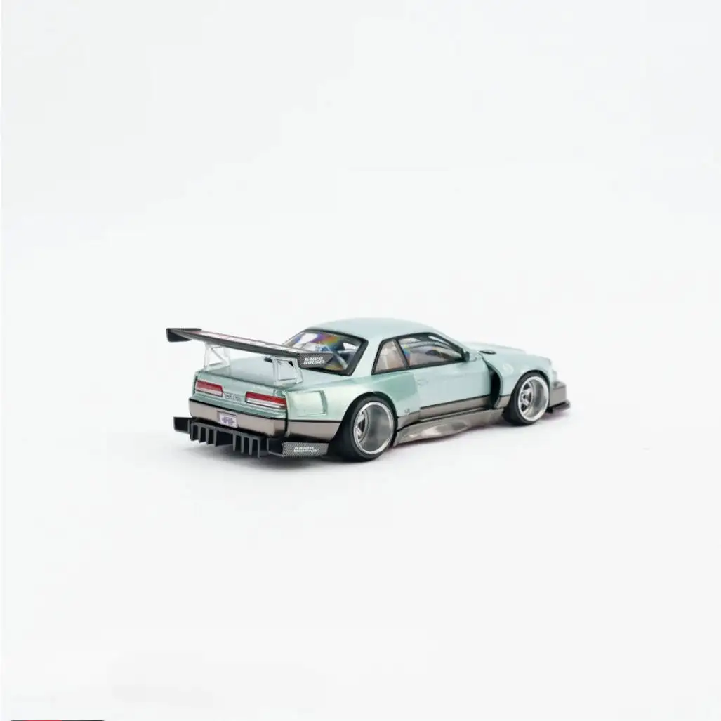 1/64 改 日産 Silvia 180sx GT1 風 関村 Kaido House x MINI GT 1:64 Nissan Silvia S13-R V1 Light Green