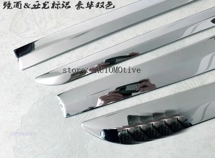 Car Styling For Toyota RAV4 Side Door Molding Stainless Steel Body Trim Cover Stickers Strip for Toyota RAV4 2013-2016 2017
