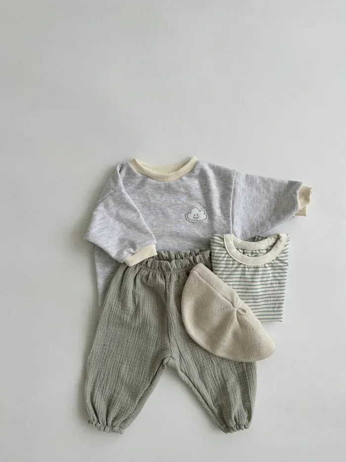 Bio-Baumwoll-Musselin-Hosen für Babys, süße Capri-Hosen mit Muster, weiche, leichte Hosen für Neugeborene und Kleinkinder, für alle Jahreszeiten. – Detail 10
