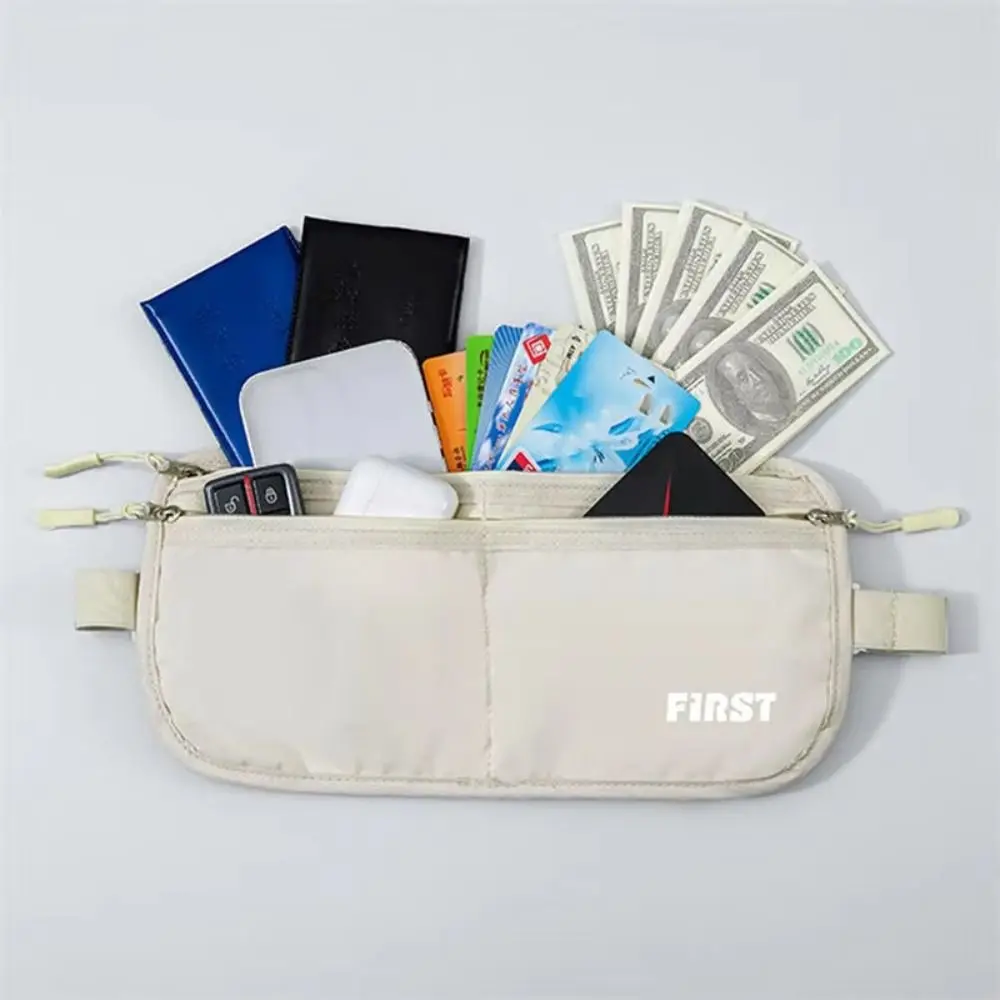 

Невидимая спортивная поясная сумка с защитой от пота, большая вместительная противоугонная мужская поясная сумка на молнии, дышащий защитный кошелек для паспорта