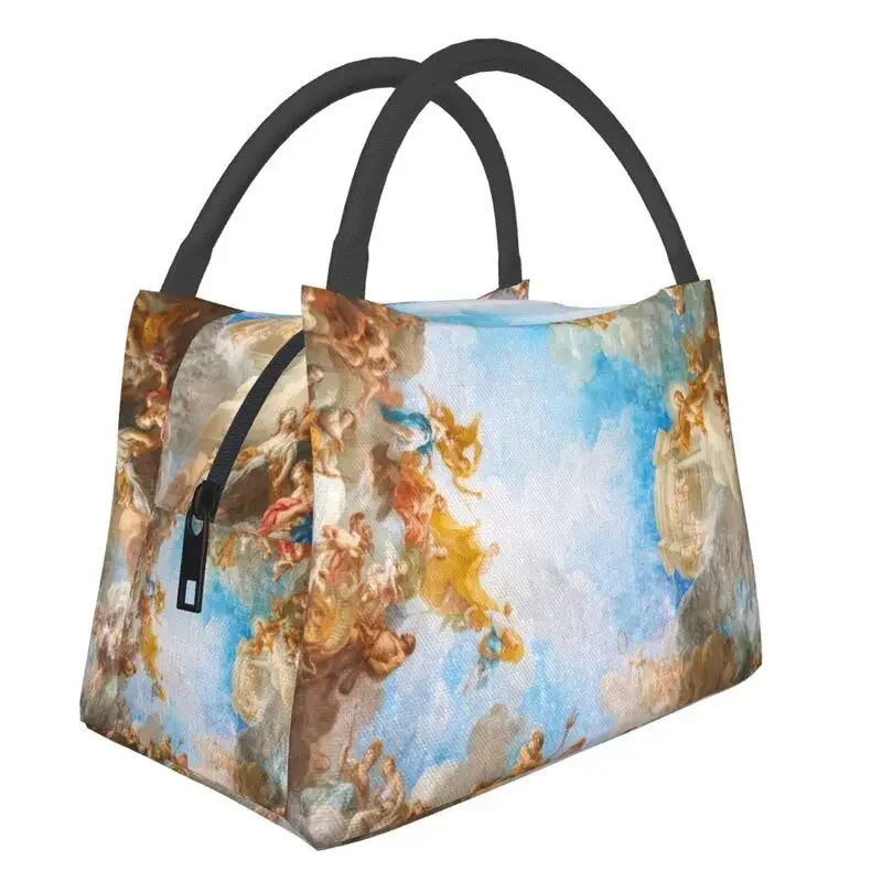 Fresco Of Angels In The Palace Of Versailles Insulated Lunch Bags for Women Renaissance Thermal Cooler Bento Box Work Travel