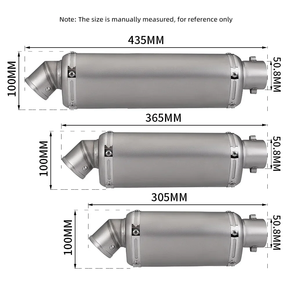 Universal motorcycle exhaust pipe, high Performance,51mm exhaust pipe for racing motorcycle, rear section T98, Z900, R6, S1000RR