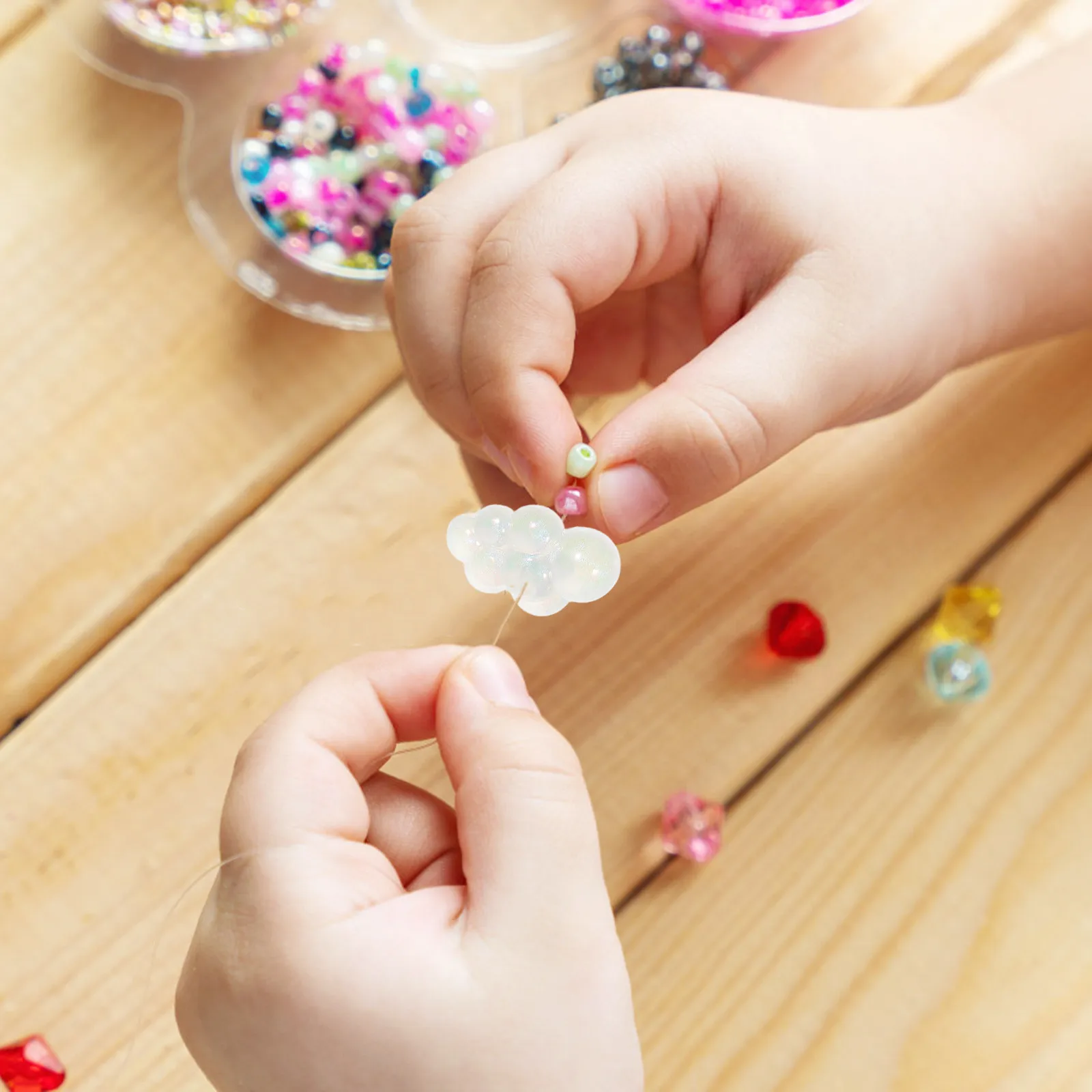 

20Pcs Acrylic Cloud Beads 3D Weather Inspired DIY Jewelry Making Supplies for Bracelets Keychains Hanging Ornaments Craft