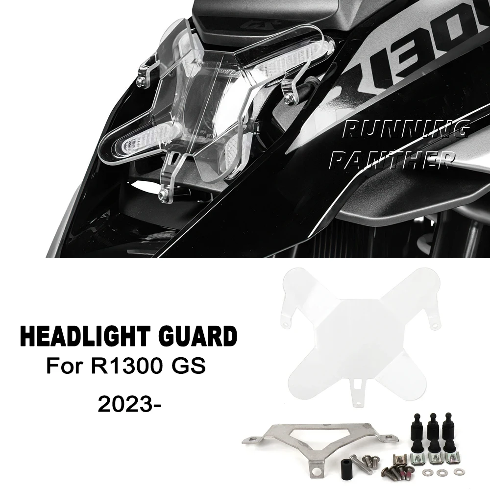 

Motorcycle LED Headlight Guards Transparent Cover Acrylic New Accessories For BMW R 1300 GS R1300 GS R1300GS r1300gs 2023 2024