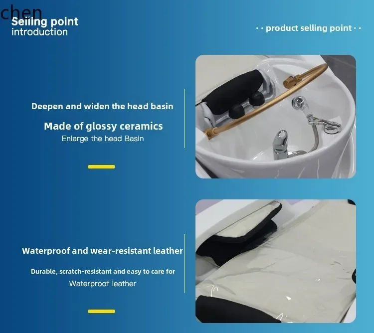 HT Automatic Intelligent Electric Massage Shampoo Bed Barber Shop Hair Water Circulation Hair Salon Massage Bed