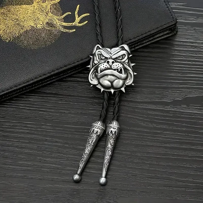 

Animal Bulldog Bolo Tie