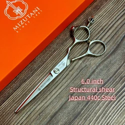 MIZUTANI Barber sissors 5.5 and 6.0 inch 440c steel Professional hairdressing scissors barbershop hair cutting tools