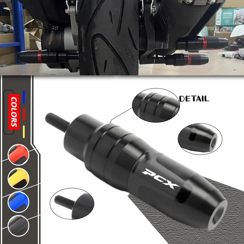 

NEW For Honda PCX160 PCX150 PCX125 PCX 125 150 160 2012-2024 Motorcycle CNC Crash Pads Exhaust Sliders Crash Protector pcx