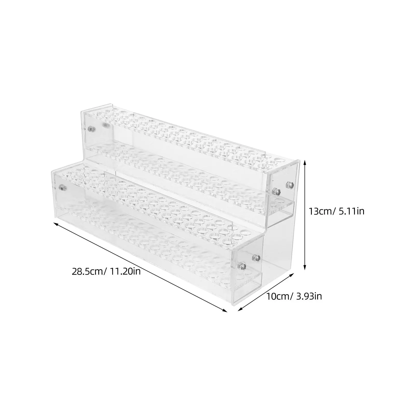 Pen Display Holder Clear Acrylic 2-Tier Pencil Organizer 96 Hole Storage Stand Large Capacity Desktop Pen Organizer