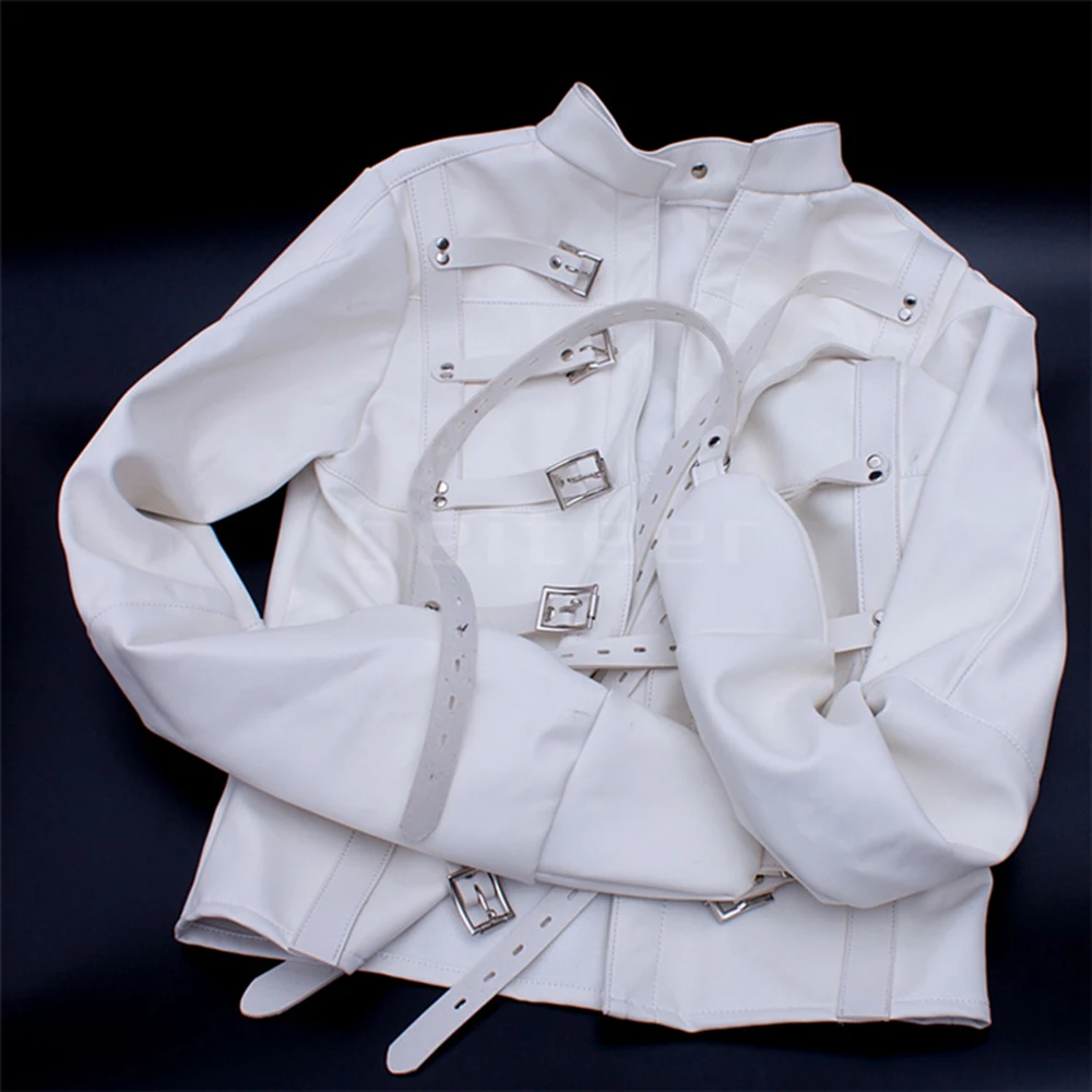 Female Sofe Leather Adjustable Binder Bondage Straitjacket Binding Slave Lockable Coat For Women Erotic Cosplay Adult Sex Toy - Image 6