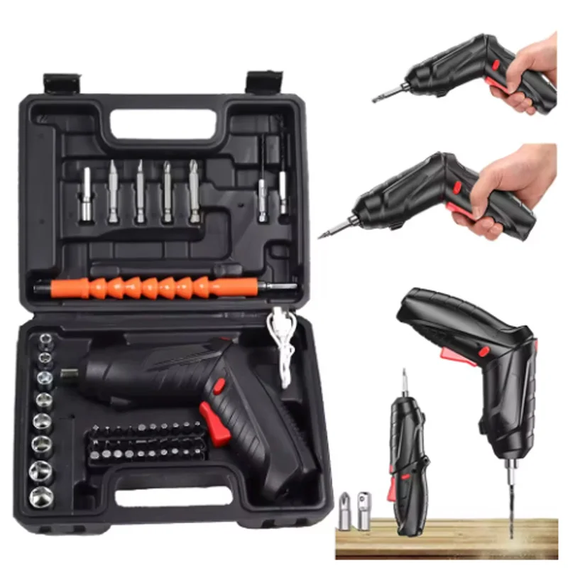

Mini Household Electric Drill Power Tools Set Household Maintenance Repair Lithium Battery Cordless Screwdriver