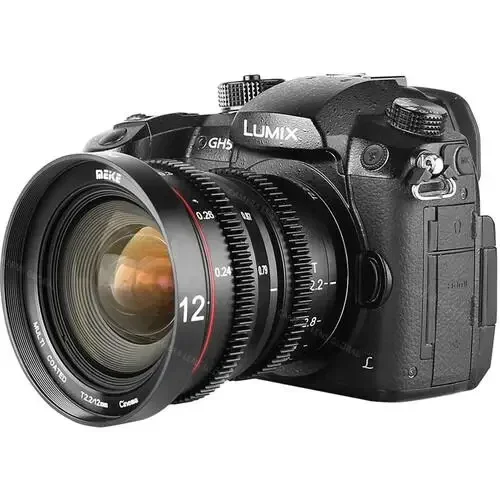 Meike MK-12mm T2.2 Apertur Besar Fokus Manual Lensa Kamera Film Lensa Distorsi Rendah Dudukan M4/3