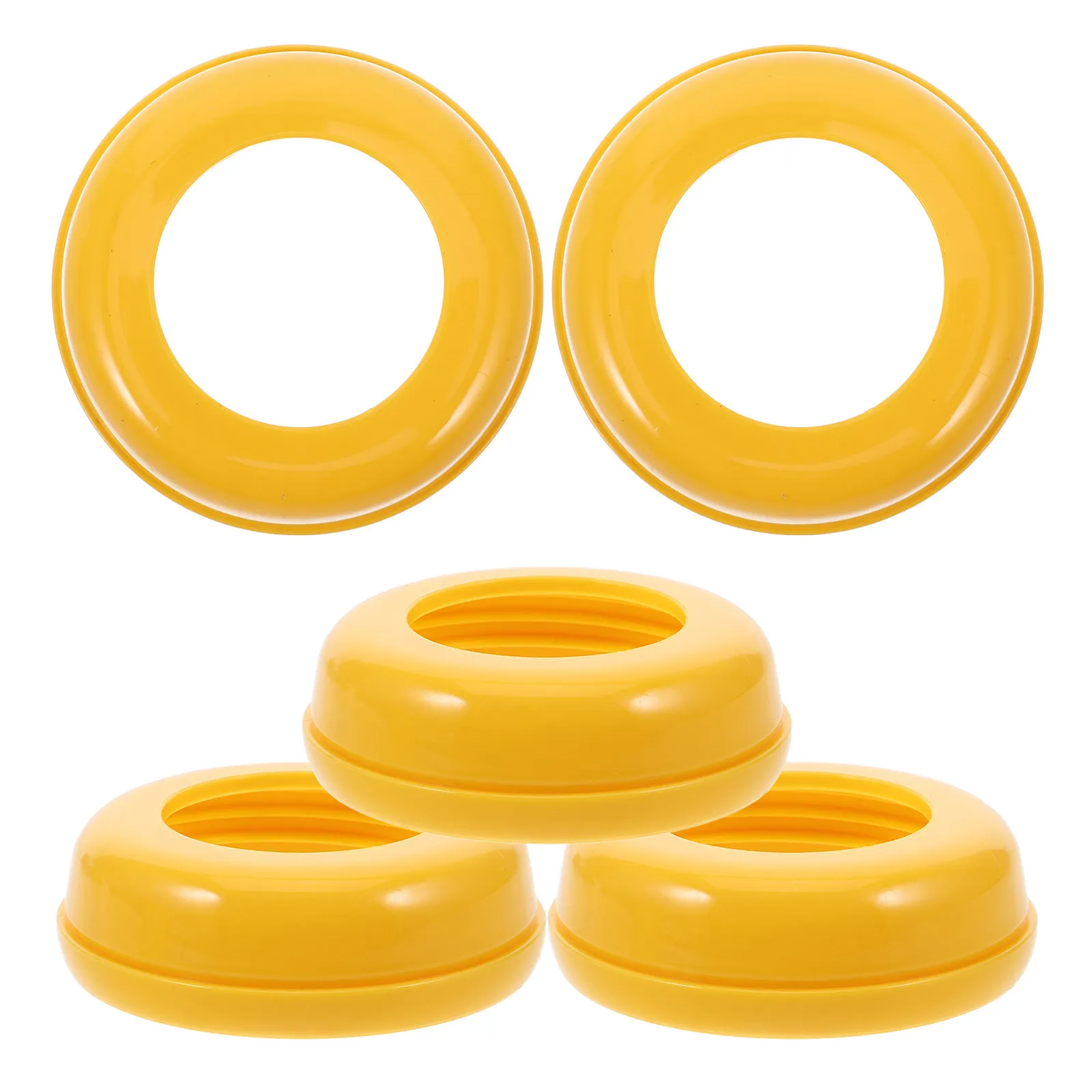 

5Pcs Wide Bottle Ring Collars Replacement Screw on Caps Airtight Protection Reusable Plastic Collar for Feeding
