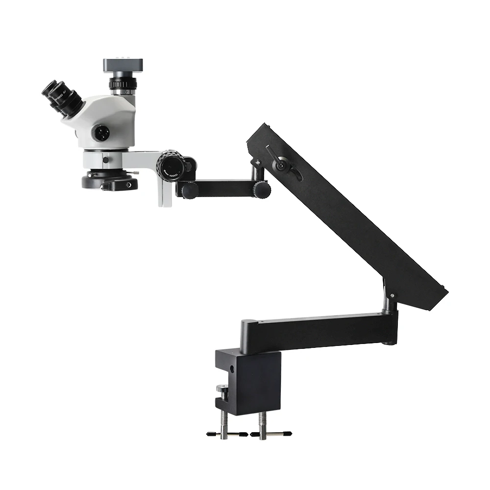 Real Photo 3.5X-90X Simul-Focal Articulating Zoom Stereo Microscope with 48MP Digital Camera