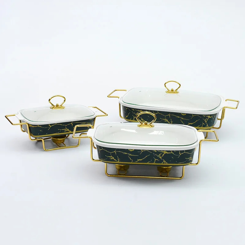 

Supply Ceramic Furnace Restaurant Hotel Applicable Square Buffet Food Heating Container Alcohol Furnace