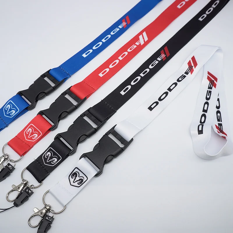 For Dodge Motorrad Lanyard Nylon Printing Emblem Black Style Keychain Motorcycle Accessories Gadget Auto Fashion Gift