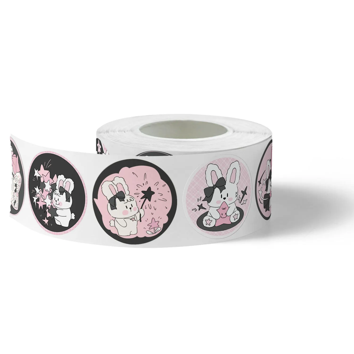 500pcs/Roll Cartoon Cute Animal Rabbit Sealing Sticker DIY PVC Laptop Decals Decoration Stiker Reward Gift Toys