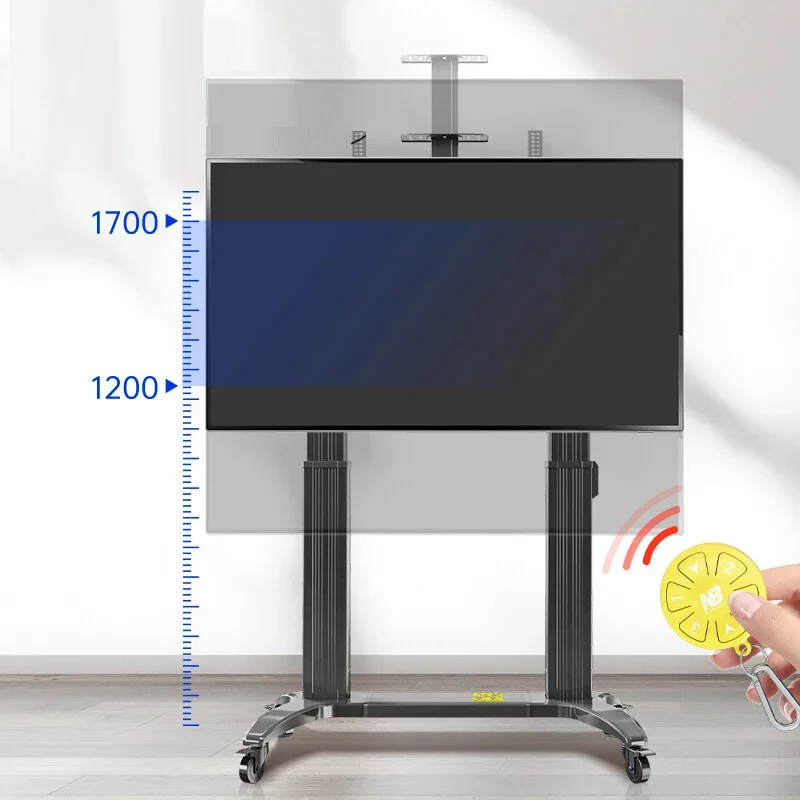 Carro de montaje de TV resistente con pantalla de elevación motorizada TW100 que se adapta a la mayoría de los televisores LCD LED de pantalla plana de 75-110 pulgadas con carga de 136 kg