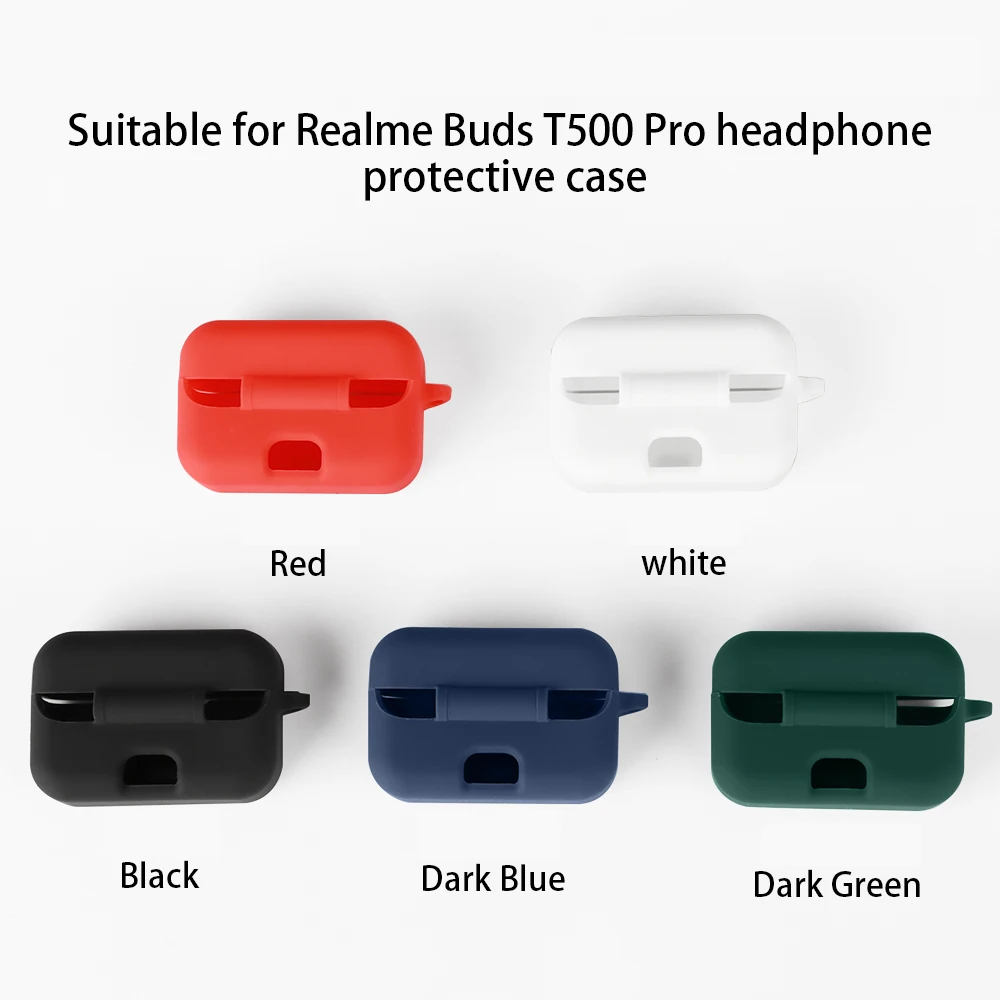 

For Realme Buds T500 Pro Wireless Earbuds cover Silicone Soft case for Realme Buds T500 Pro Shell Case Protective Sleeve
