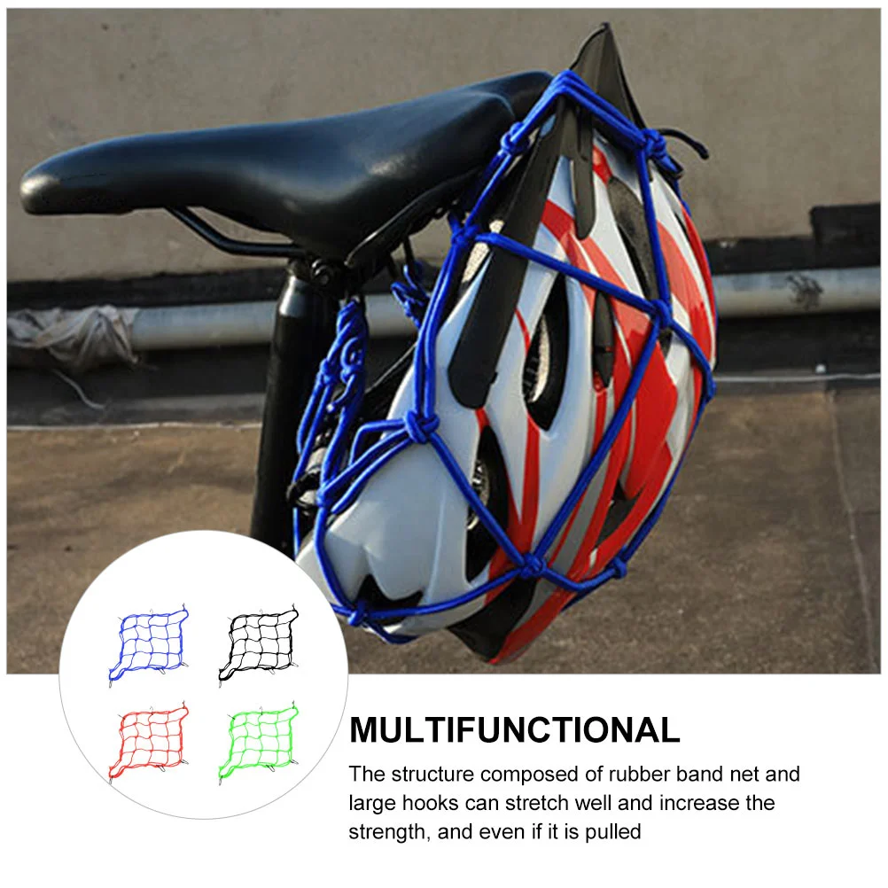 4 Pcs Luggage Net Cover Elastic Nets Bike Mesh Motorbike Small Flexible Stretch Rear Seat Rubber Band Durable